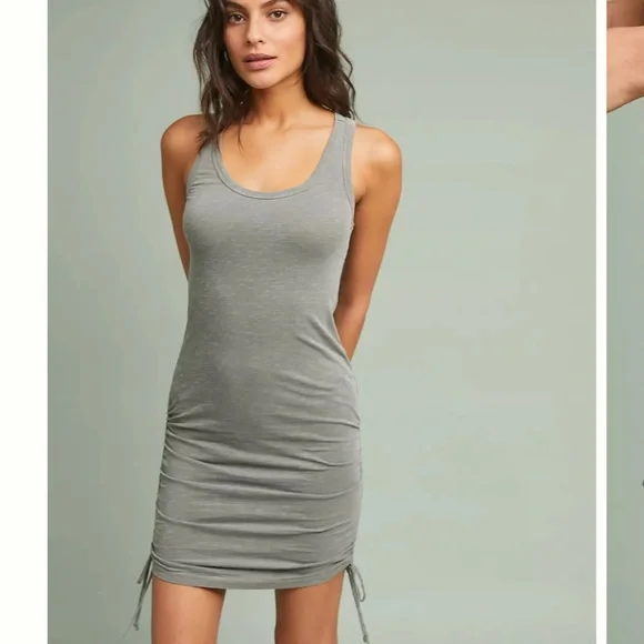 sundry ruched tank dress Sundry Ruched Tank Top Mini Dress S Beach Pink Stretch